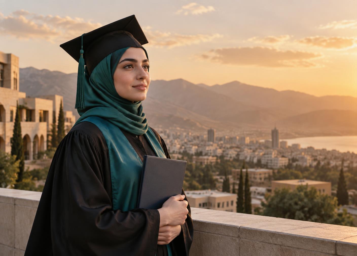 A graduate looking toward her next chapter